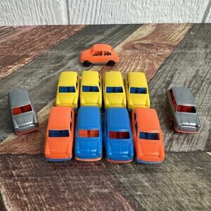 Vintage CGGC auto MADE in ITALY 1/72 10 Innocenti Mini MK2 & 1 Fiat 500 PEZ